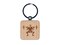 Squat Weightlifting Exercise Workout Gym Engraved Wood Square Keychain Tag Charm